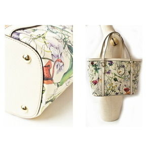 Gucci Bag Flower Tote Off-White Motif